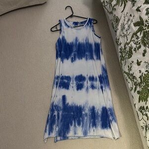 LA MIEL Blue Tie-Dye Dress